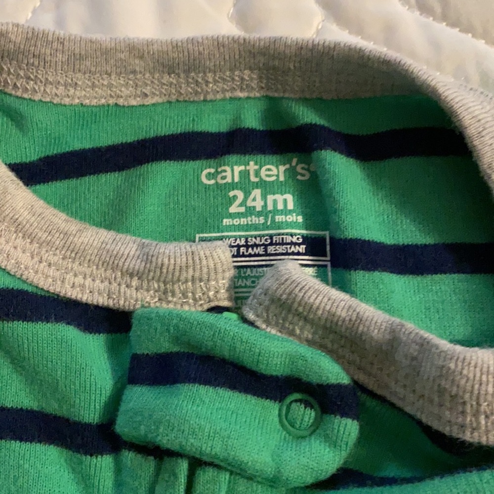 3 size 24mo onesie/foot pajamas. New condition. - Picture 2 of 6
